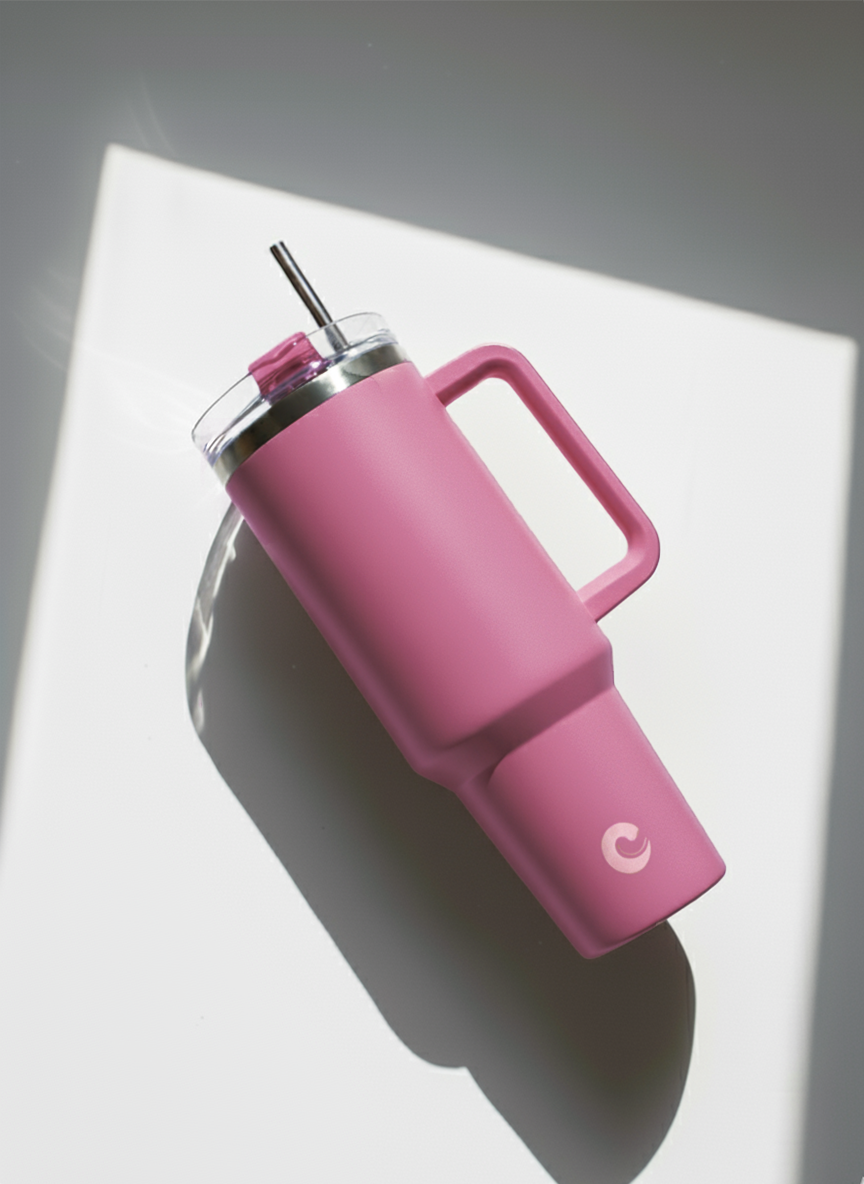 Aqua Pastel Pink Tumbler