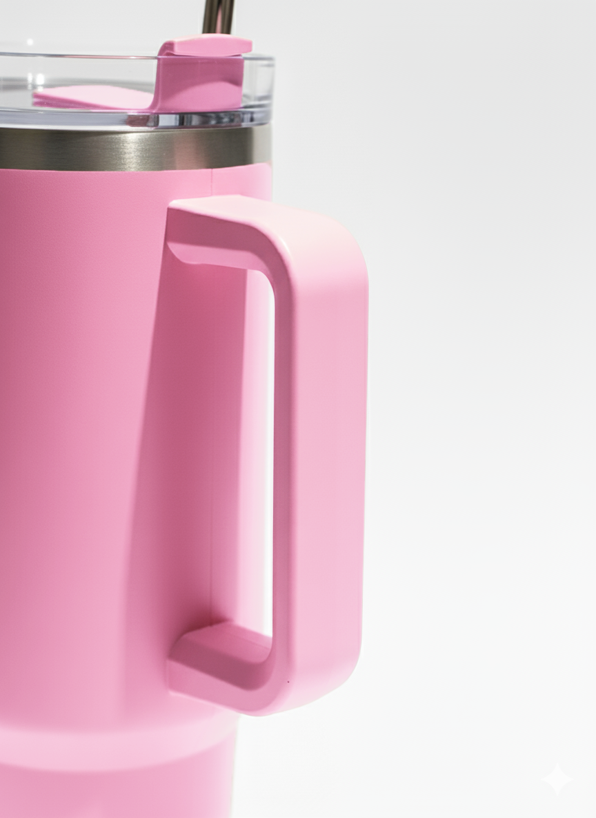 Aqua Pastel Pink Customizable Tumbler